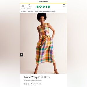 Linen wrap midi dress!